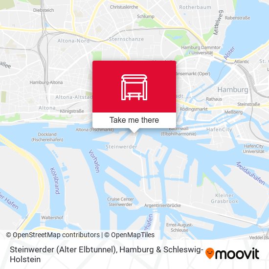 Steinwerder (Alter Elbtunnel) map