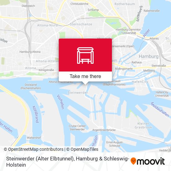 Steinwerder (Alter Elbtunnel) map