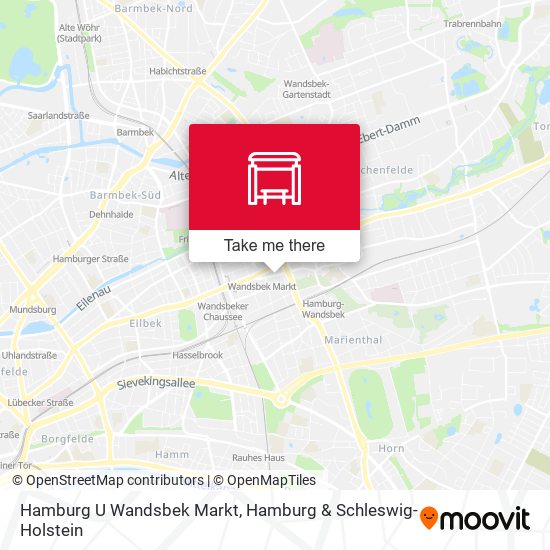 Hamburg U Wandsbek Markt map
