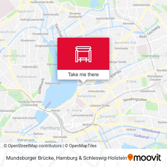 Mundsburger Brücke map