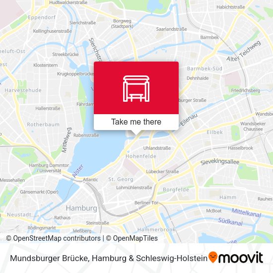 Mundsburger Brücke map