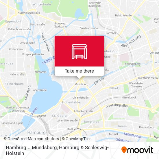 Hamburg U Mundsburg map