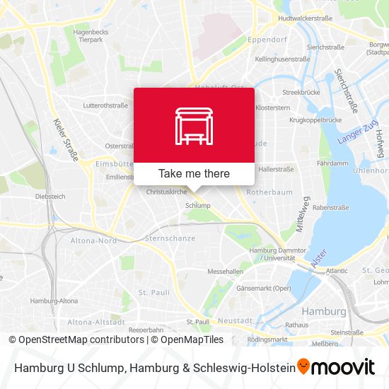 Hamburg U Schlump map