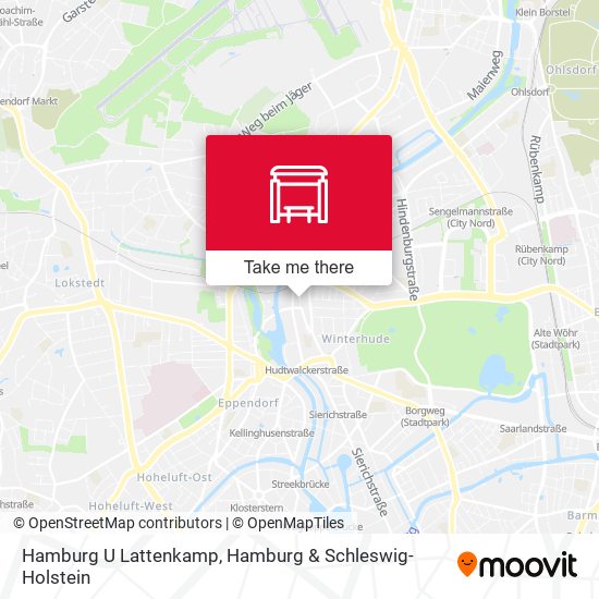 Hamburg U Lattenkamp map