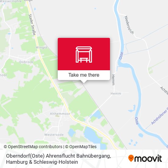 Oberndorf(Oste) Ahrensflucht Bahnübergang map