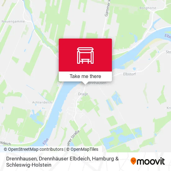 Карта Drennhausen, Drennhäuser Elbdeich