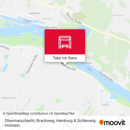 Obermarschacht, Brackweg map