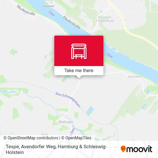 Карта Tespe, Avendorfer Weg