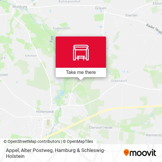 Карта Appel, Alter Postweg