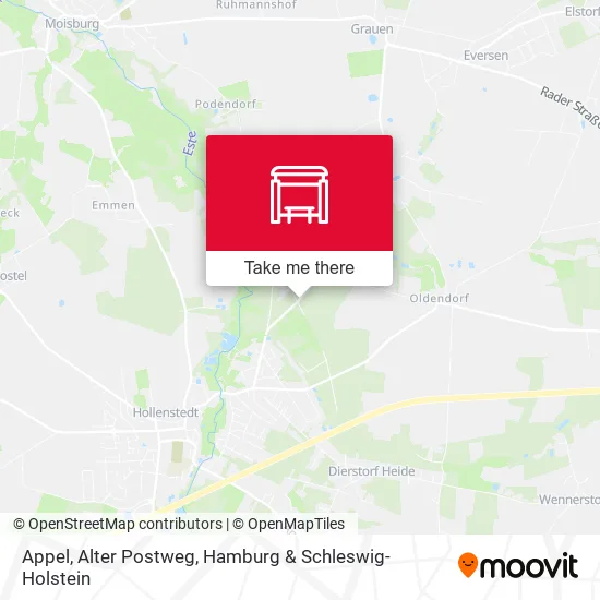 Карта Appel, Alter Postweg