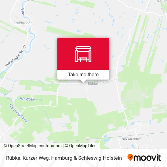 Rübke, Kurzer Weg map