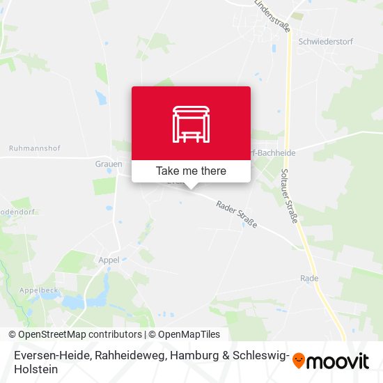 Eversen-Heide, Rahheideweg map