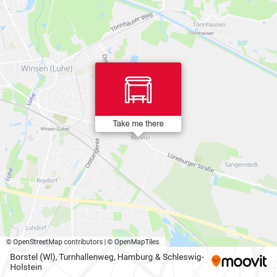 Borstel (Wl), Turnhallenweg map