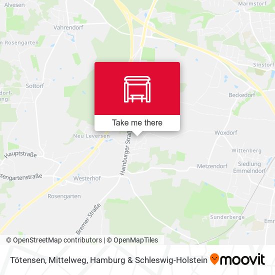 Tötensen, Mittelweg map