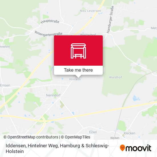 Iddensen, Hintelner Weg map