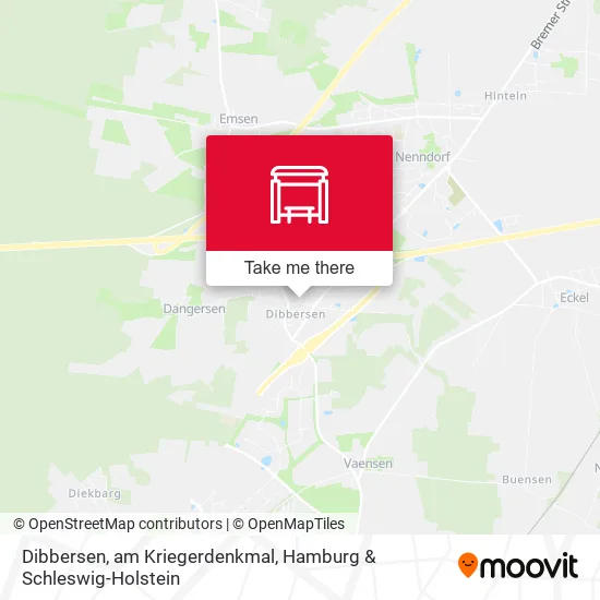 Карта Dibbersen, am Kriegerdenkmal