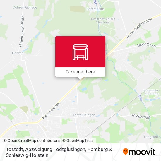 Tostedt, Abzweigung Todtglüsingen map