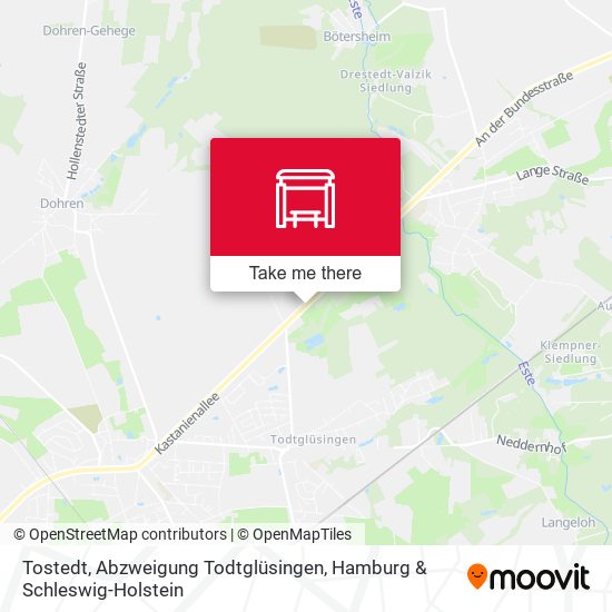 Tostedt, Abzweigung Todtglüsingen map