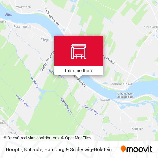 Hoopte, Katende map