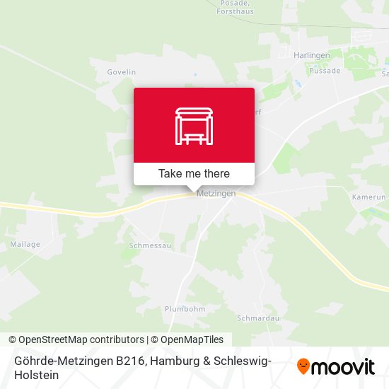 Göhrde-Metzingen B216 map