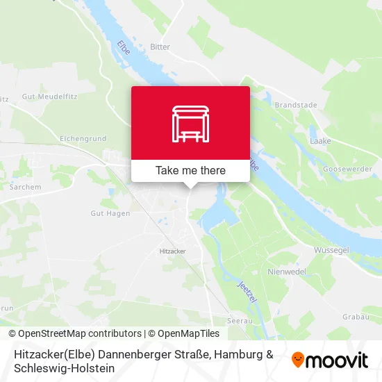 Карта Hitzacker(Elbe) Dannenberger Straße