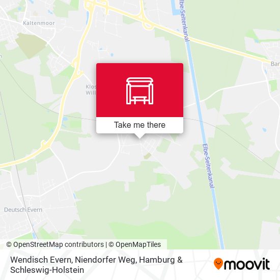 Wendisch Evern, Niendorfer Weg map