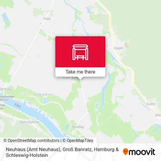 Карта Neuhaus (Amt Neuhaus), Groß Banratz