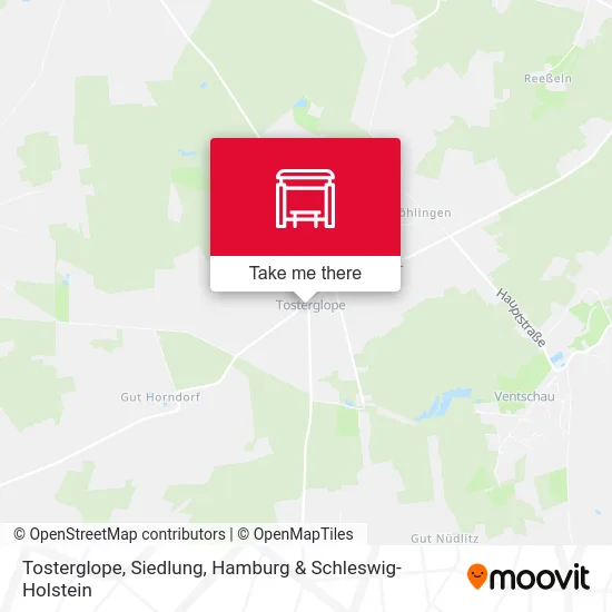 Карта Tosterglope, Siedlung