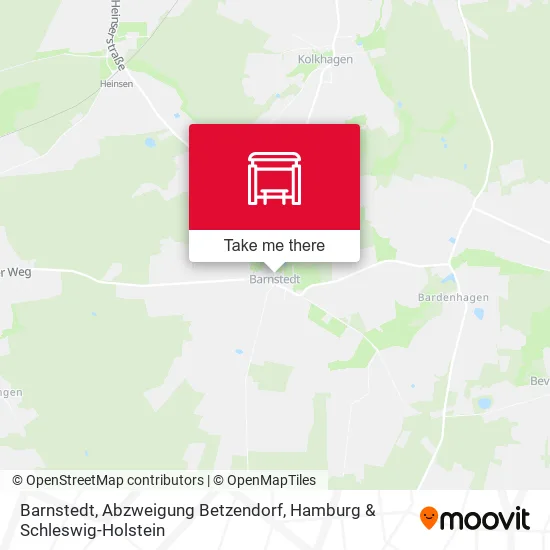 Карта Barnstedt, Abzweigung Betzendorf