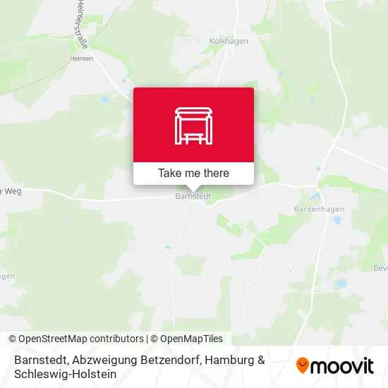 Карта Barnstedt, Abzweigung Betzendorf