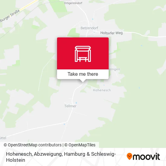 Карта Hohenesch, Abzweigung