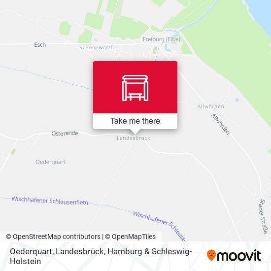 Oederquart, Landesbrück map