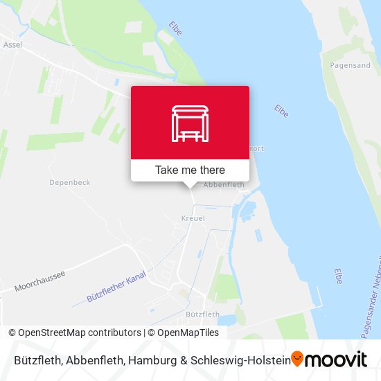 Bützfleth, Abbenfleth map