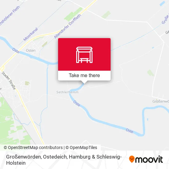 Карта Großenwörden, Ostedeich