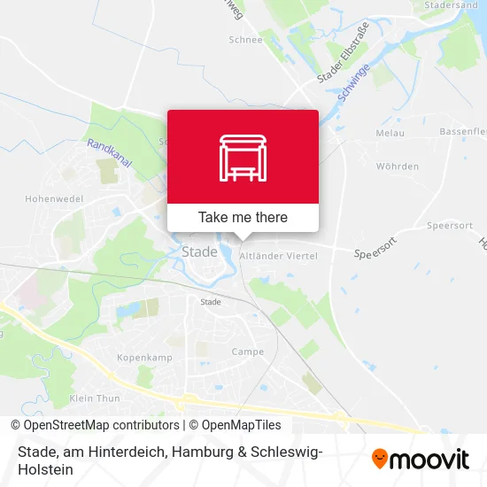 Карта Stade, am Hinterdeich