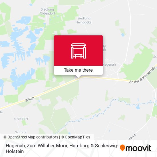 Hagenah, Zum Willaher Moor map