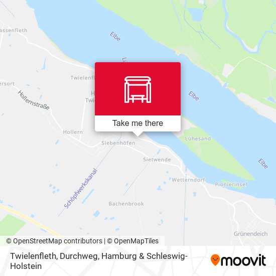 Twielenfleth, Durchweg map