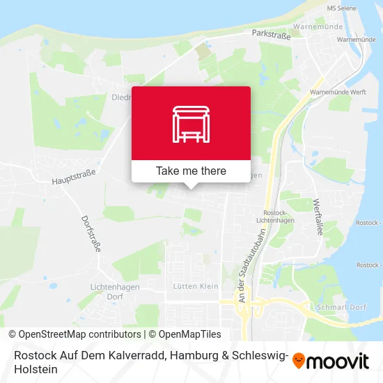 Карта Rostock Auf Dem Kalverradd