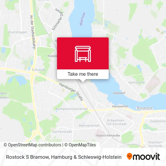 Rostock S Bramow map