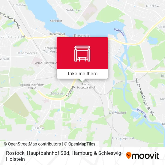 Rostock, Hauptbahnhof Süd map