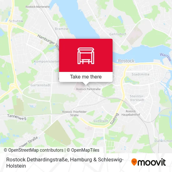 Rostock Dethardingstraße map