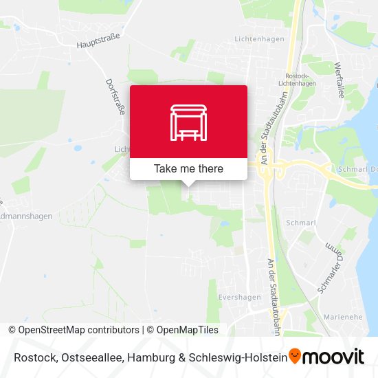 Rostock, Ostseeallee map
