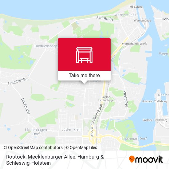 Rostock, Mecklenburger Allee map