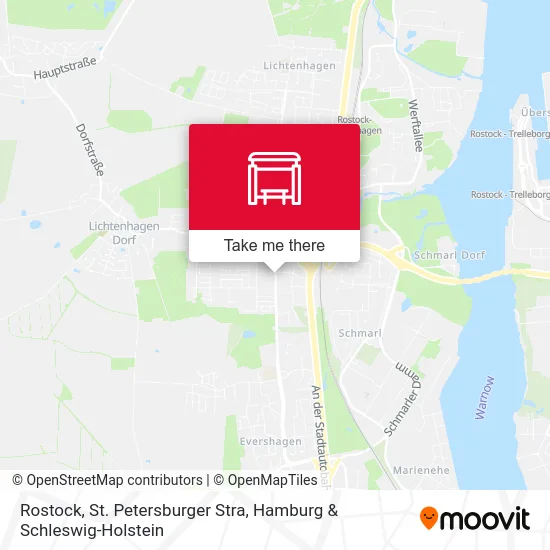 Rostock, St. Petersburger Stra map