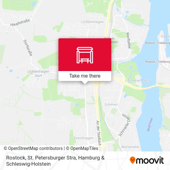 Rostock, St. Petersburger Stra map