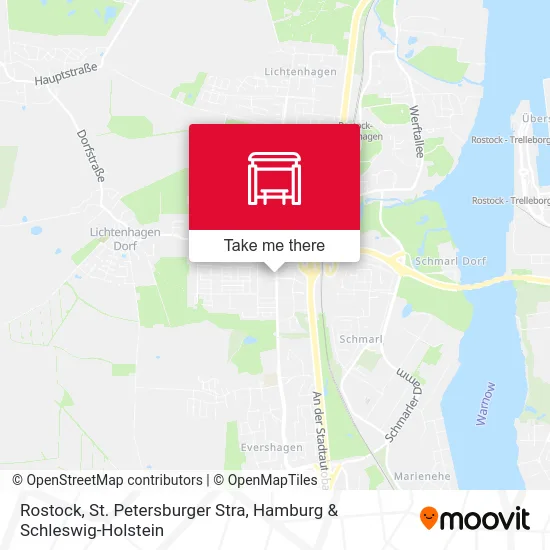 Rostock, St. Petersburger Stra map