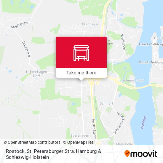 Rostock, St. Petersburger Stra map
