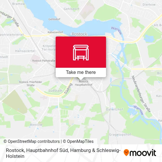 Rostock, Hauptbahnhof Süd map