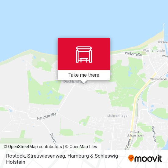 Rostock, Streuwiesenweg map