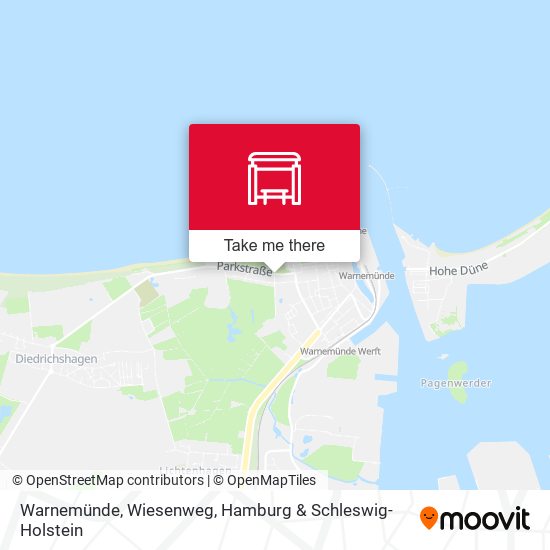 Warnemünde, Wiesenweg map